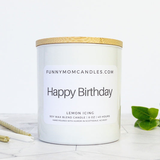 Happy Birthday - White Jar